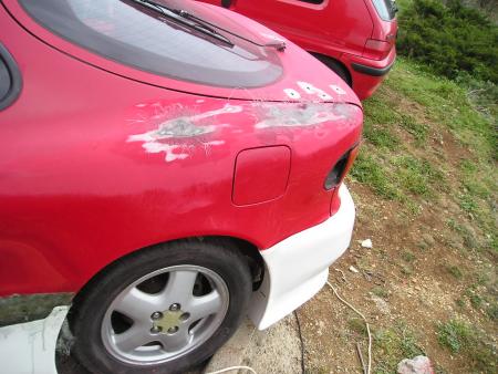 préparation carrosserie lissage celica 18